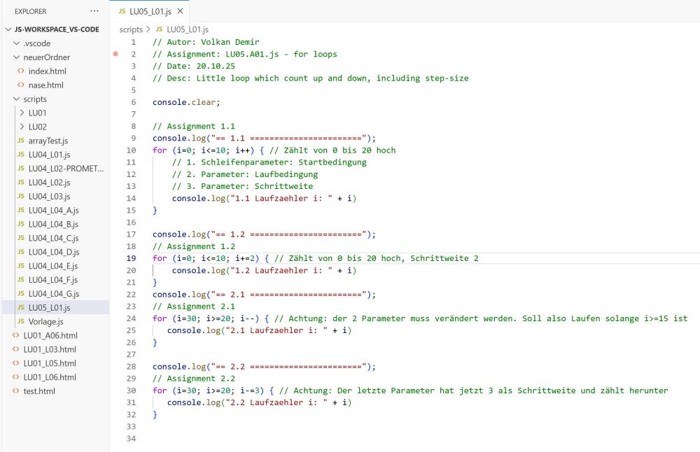  Quellcode LU05.L01