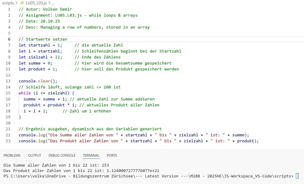 Lösung einer dynamischen while-Schleife Lösung einer dynamischen while-Schleife