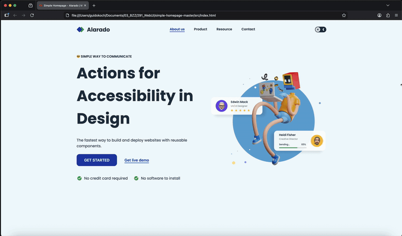  Landing Page responsive preview