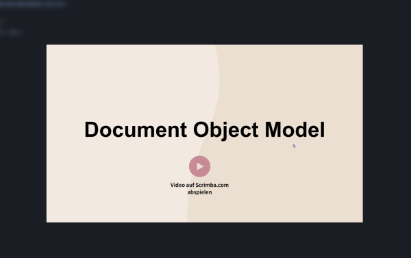  Video zum DOM auf Scrimba.com 