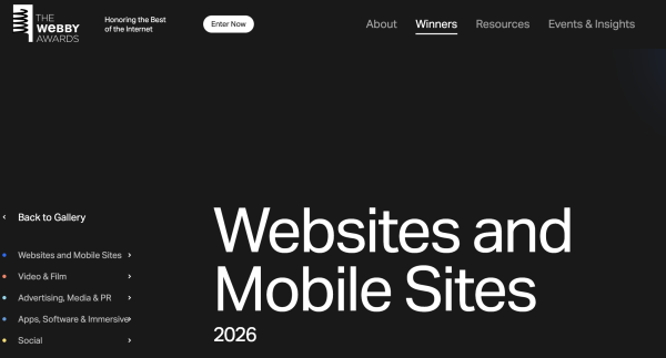 Webby Awards – Logo und Website Webby Awards – Logo und Website
