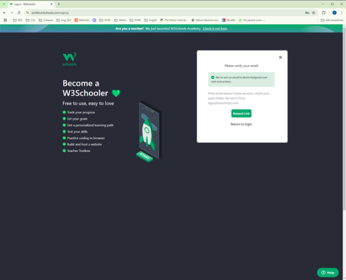  Verification E-Mail was send