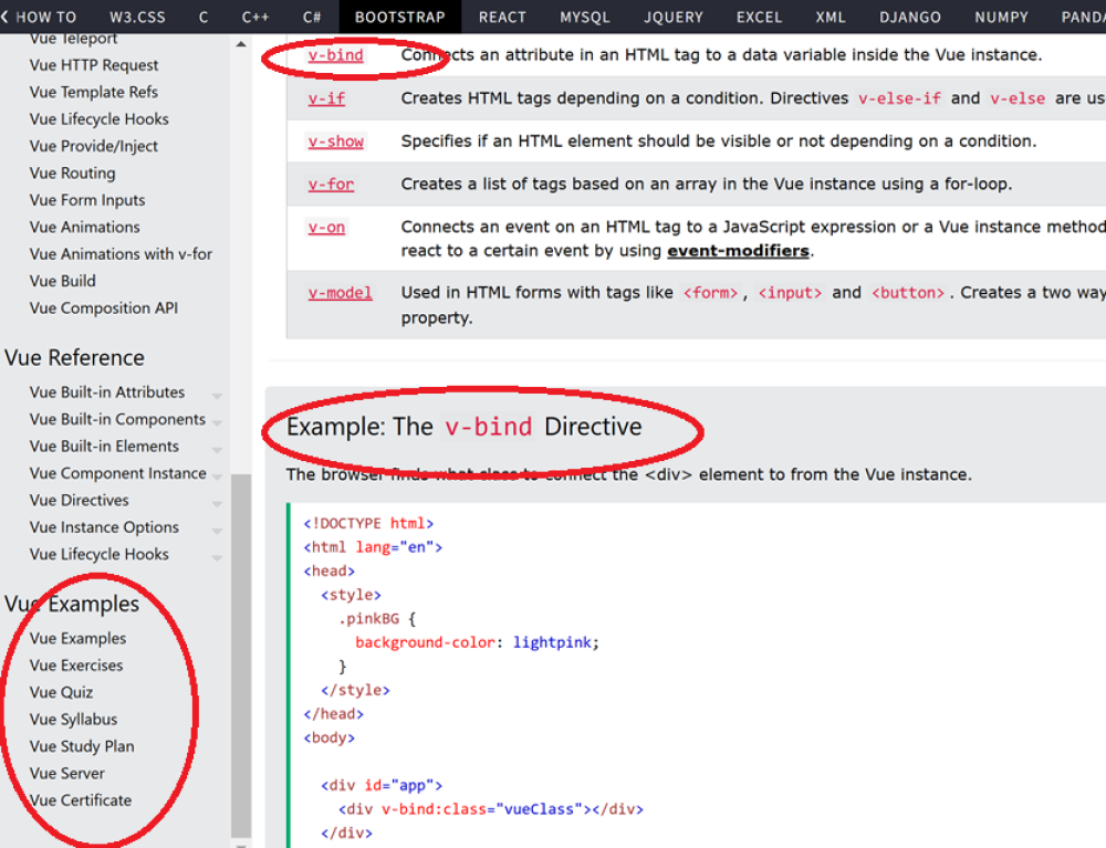  details of the vue tutorial