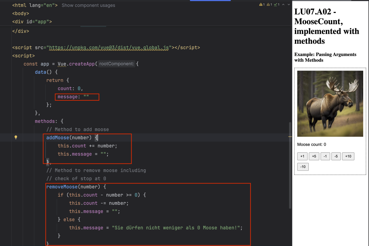  Screenshot with the solution