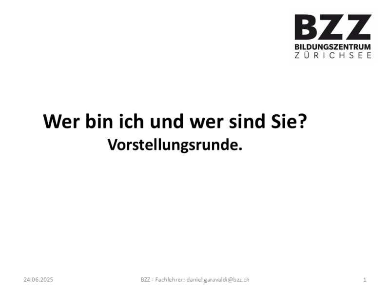 Vorstellungsrunde