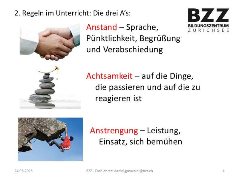 Unterrichtsregeln?
