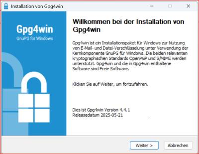 Starten der Installation