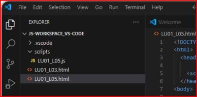 File-Organisation im VS-Code