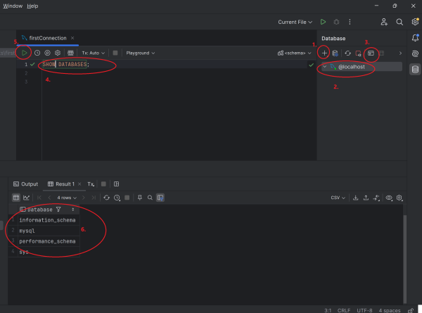 Webstorm db window